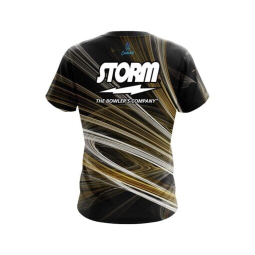 Storm Yellow Motion Swirl CoolWick Bowling Jersey - Image 2