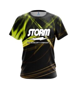 Storm Yellow Spiral CoolWick Bowling Jersey