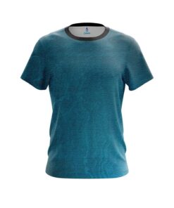 Plain Teal Grunge Canvas CoolWick Bowling Jersey