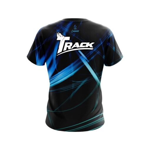 Track Aqua Swirl CoolWick Bowling Jersey - Image 2