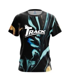 Track Blue and Gold Resin CoolWick Bowling Jersey