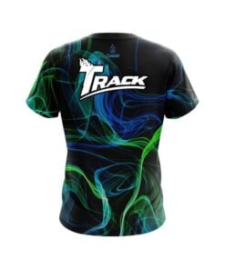 Alternative view of Track Blue Green Smoke CoolWick Bowling Jersey