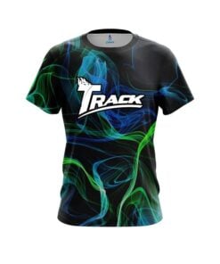 Track Blue Green Smoke CoolWick Bowling Jersey