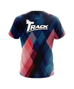 Alternative view of Track Blue And Pink Diamond CoolWick Bowling Jersey
