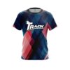 Track Blue And Pink Diamond CoolWick Bowling Jersey