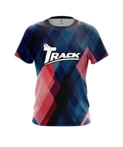 Track Blue And Pink Diamond CoolWick Bowling Jersey