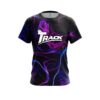 Track Blue Purple Smoke CoolWick Bowling Jersey