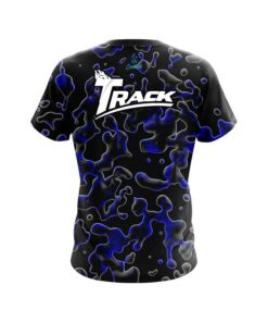 Alternative view of Track Blue Flowing Fluid CoolWick Bowling Jersey