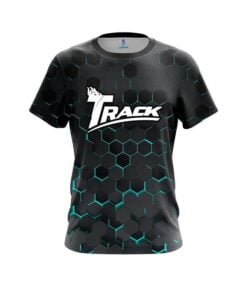 Track Aqua Honeycomb Fusion CoolWick Bowling Jersey