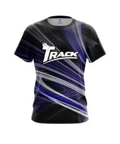 Track Blue Motion Swirl CoolWick Bowling Jersey