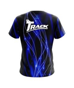 Alternative view of Track Blue Spiral Waves CoolWick Bowling Jersey