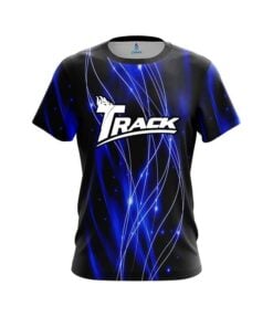 Track Blue Spiral Waves CoolWick Bowling Jersey