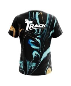 Alternative view of Track Blue and Gold Resin CoolWick Bowling Jersey