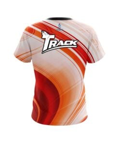 Alternative view of Track Curvy Orange Pattern CoolWick Bowling Jersey