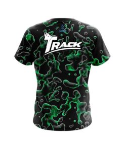 Alternative view of Track Green Flowing Fluid CoolWick Bowling Jersey