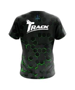 Alternative view of Track Green Honeycomb Fusion CoolWick Bowling Jersey