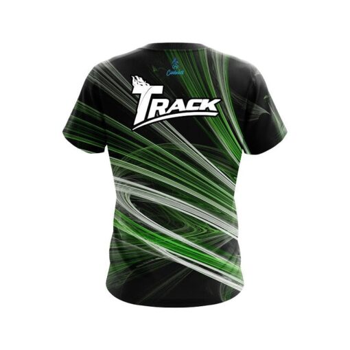 Track Green Motion Swirl CoolWick Bowling Jersey - Image 2