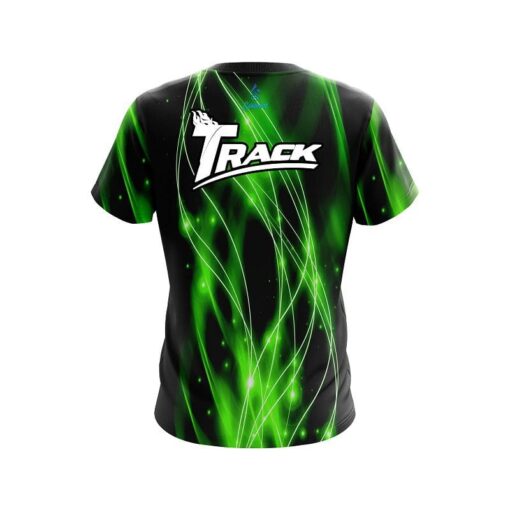 Track Green Spiral Waves CoolWick Bowling Jersey - Image 2