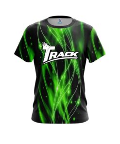 Track Green Spiral Waves CoolWick Bowling Jersey