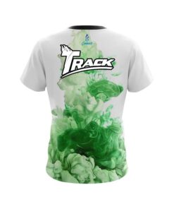 Alternative view of Track Green ink Splash CoolWick Bowling Jersey