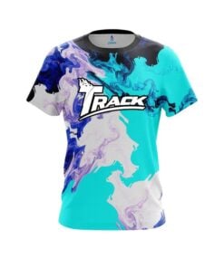 Track Liquid Marble Purple And Blue CoolWick Bowling Jersey