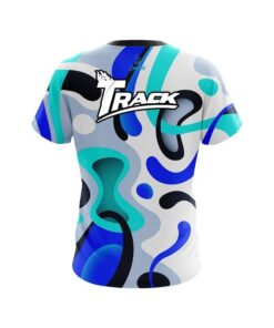 Alternative view of Track Modern Art Blue CoolWick Bowling Jersey