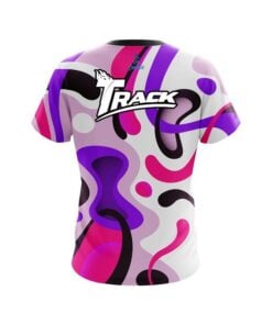 Alternative view of Track Modern Art Purple CoolWick Bowling Jersey