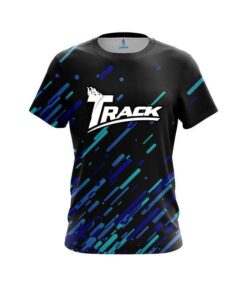 Track Modern Blue Stripe CoolWick Bowling Jersey