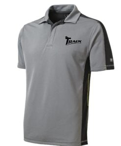 Track Legion Petrol Grey Men's Embroidered Coolwick Bowling Shirt