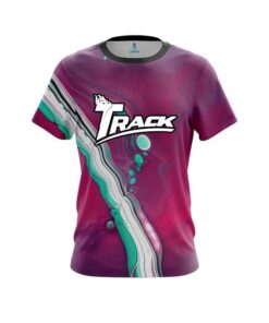 Track Pink And Green Liquid CoolWick Bowling Jersey