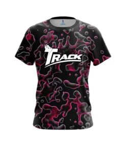 Track Pink Flowing Fluid CoolWick Bowling Jersey