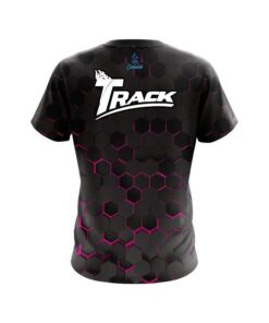 Alternative view of Track Pink Honeycomb Fusion CoolWick Bowling Jersey