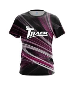 Track Pink Motion Swirl CoolWick Bowling Jersey