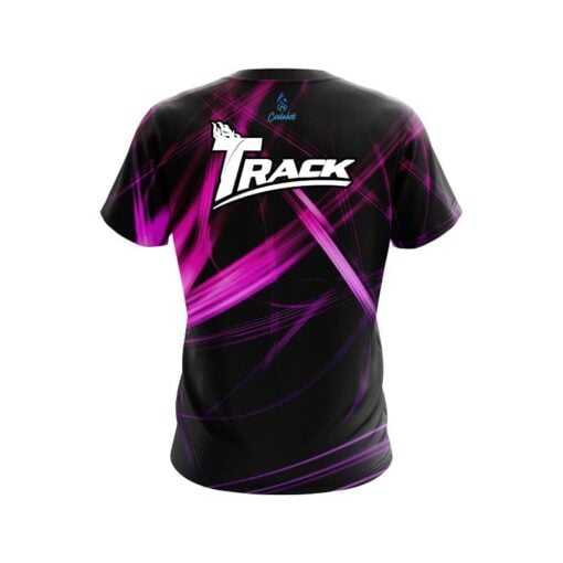 Track Pink Spiral CoolWick Bowling Jersey - Image 2