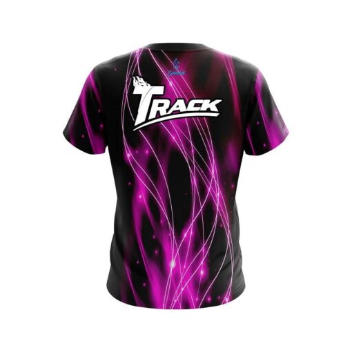 Track Pink Spiral Waves CoolWick Bowling Jersey - Image 2