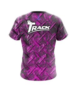 Alternative view of Track Pink Diamond Plate CoolWick Bowling Jersey