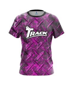 Track Pink Diamond Plate CoolWick Bowling Jersey