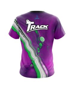 Alternative view of Track Purple And Green Liquid CoolWick Bowling Jersey