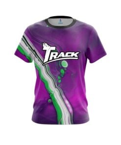 Track Purple And Green Liquid CoolWick Bowling Jersey