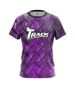 Track Purple Diamond Plate CoolWick Bowling Jersey