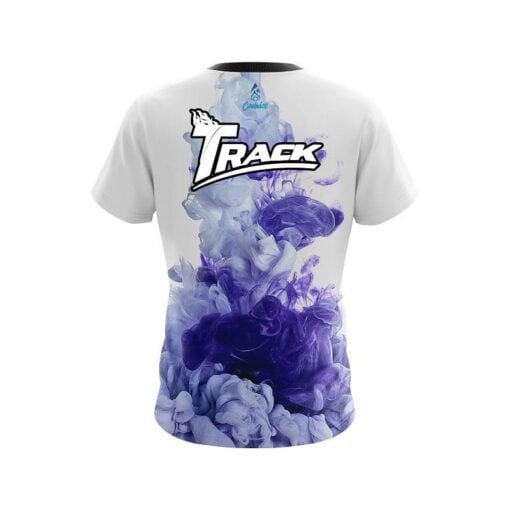 Track Purple ink Splash CoolWick Bowling Jersey - Image 2