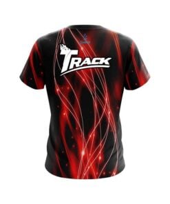 Alternative view of Track Red Spiral Waves CoolWick Bowling Jersey