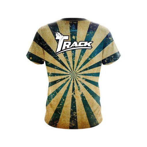Track Retro Grunge 2 CoolWick Bowling Jersey - Image 2