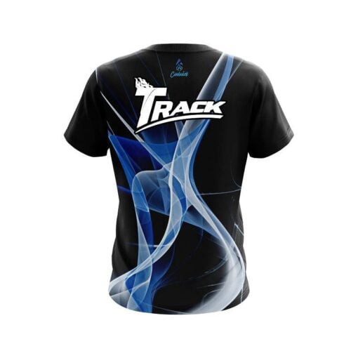Track Smokey Blue Wave CoolWick Bowling Jersey - Image 2