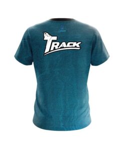 Alternative view of Track Teal Grunge Canvas CoolWick Bowling Jersey