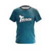 Track Teal Grunge Canvas CoolWick Bowling Jersey