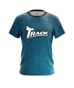 Track Teal Grunge Canvas CoolWick Bowling Jersey