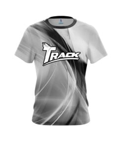 Track Wavy Black And White Swirl CoolWick Bowling Jersey