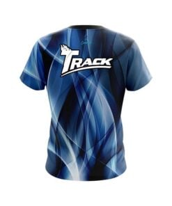 Alternative view of Track Wavy Blue Swirl   CoolWick Bowling Jersey