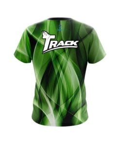 Alternative view of Track Wavy Green Swirl CoolWick Bowling Jersey
